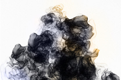 Black & Gold Smoke Abstract Design Print 100% Australian Made