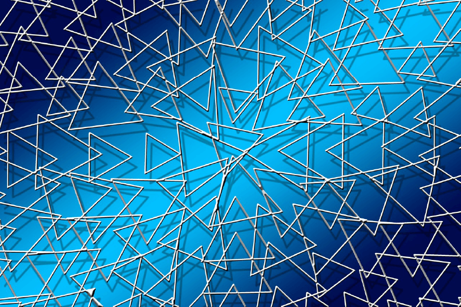 Blue Abstract Design Print 100% Australian Made