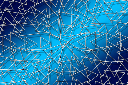 Blue Abstract Design Print 100% Australian Made
