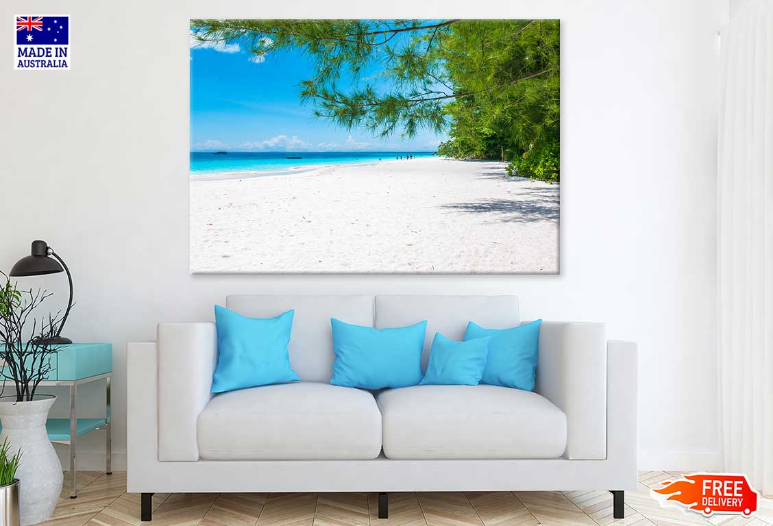 Summer Sandy Sea & Blue Sky View Photograph Print 100% Australian Made