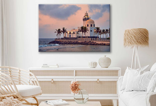 Bella Home View of Island Mosque in Jeddah Print Canvas Ready to hang