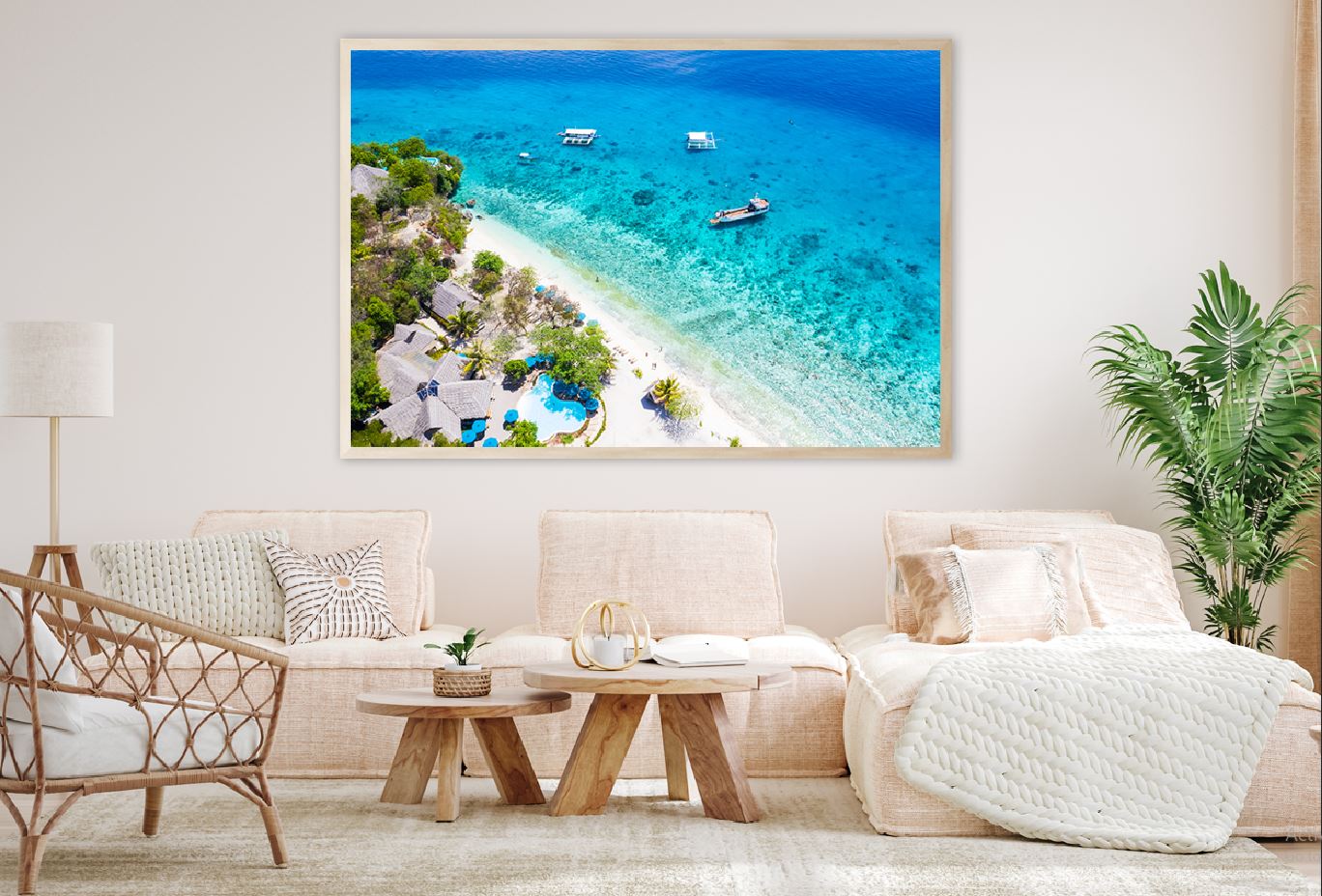 SuSumilon Island Beach Aerial Photograph Home Decor Premium Quality Poster Print Choose Your Sizes