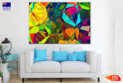 Colorful Geometric Triangles Abstract Design Print 100% Australian Made