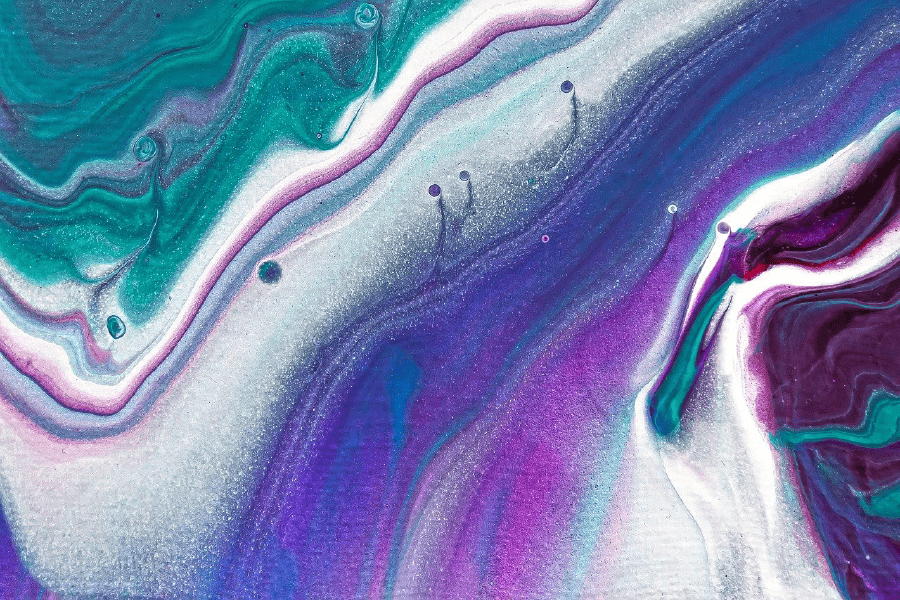 Green Blue & White Abstract Design Print 100% Australian Made
