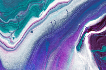 Green Blue & White Abstract Design Print 100% Australian Made