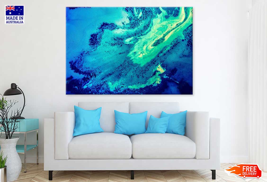 Blue & Green Abstract Design Print 100% Australian Made