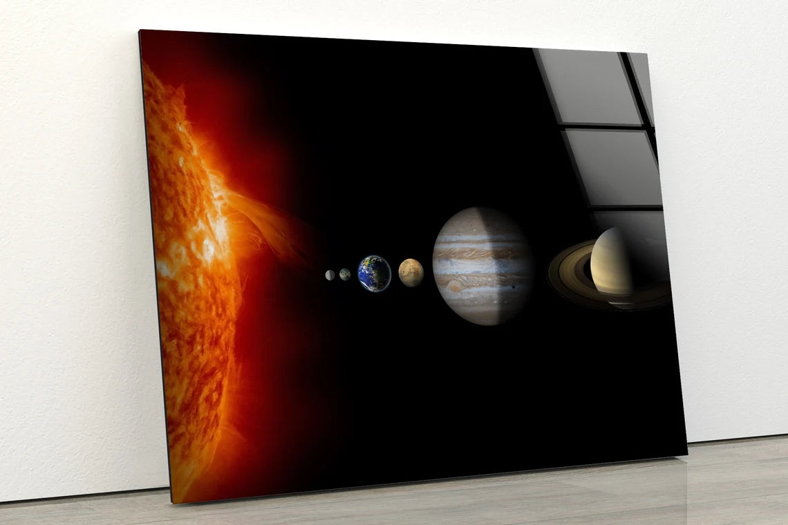 Solar System Acrylic Glass Print Tempered Glass Wall Art 100% Made in Australia Ready to Hang