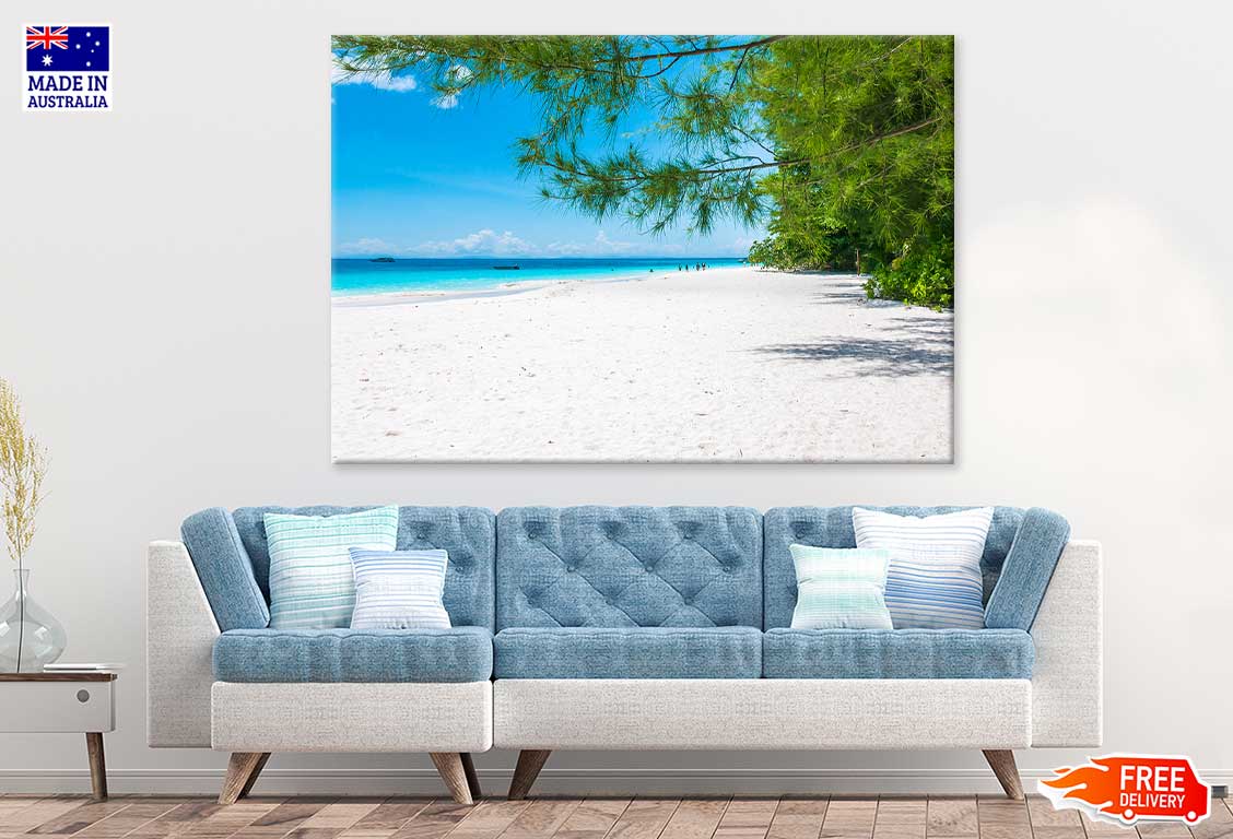 Summer Sandy Sea & Blue Sky View Photograph Print 100% Australian Made