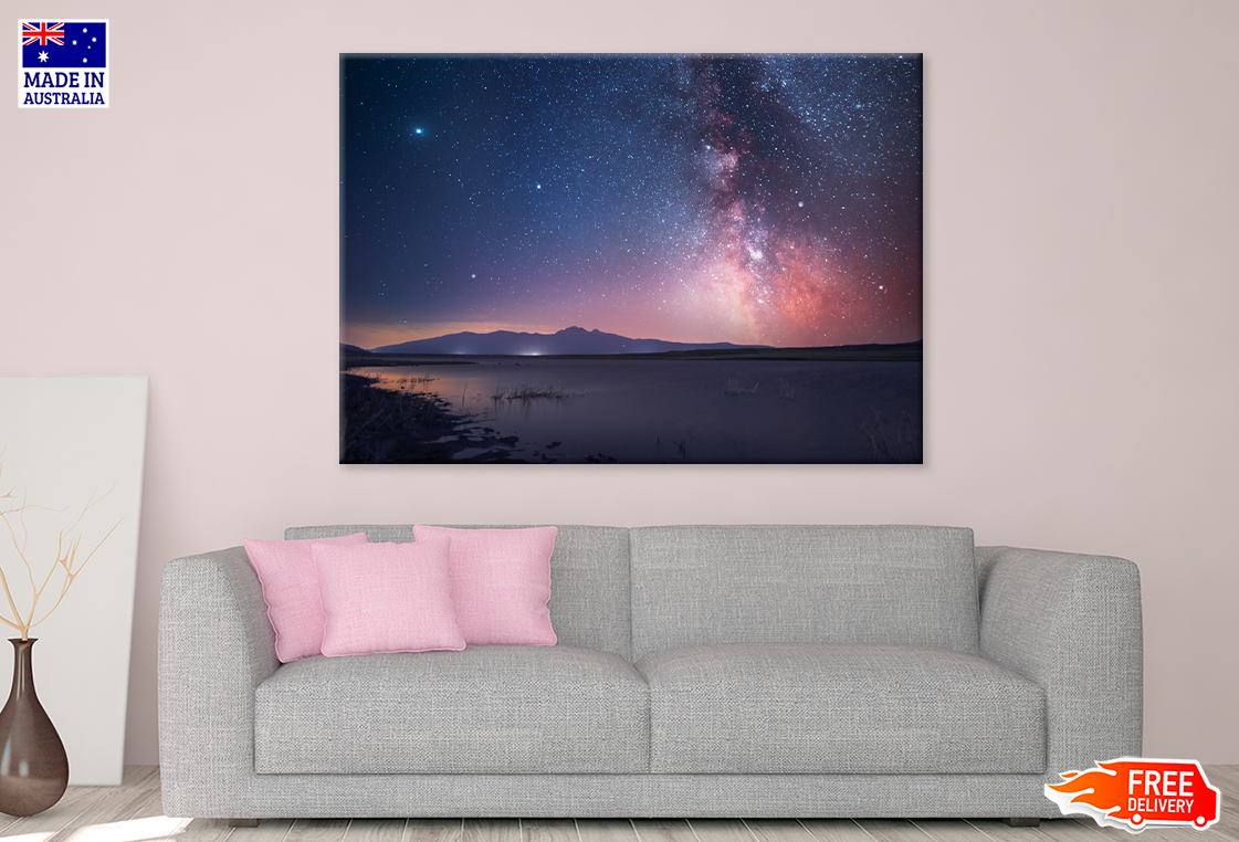 Mountain & Galaxy Sky View Print 100% Australian Made