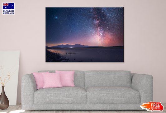 Mountain & Galaxy Sky View Print 100% Australian Made