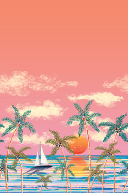 Miami Beach Digital Illustration Home Decor Premium Quality Poster Print Choose Your Sizes