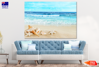 Sea Shell & Sea Sky Scenery View Photograph Print 100% Australian Made