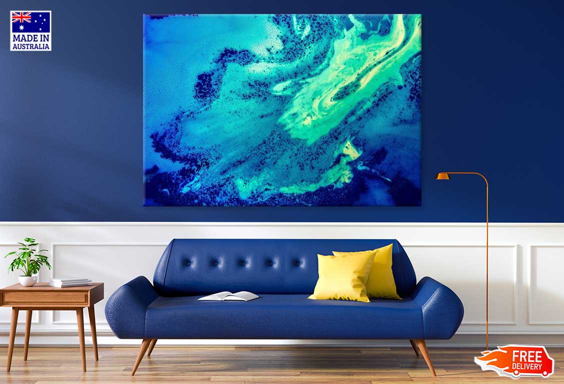 Blue & Green Abstract Design Print 100% Australian Made