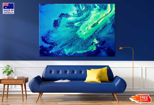 Blue & Green Abstract Design Print 100% Australian Made