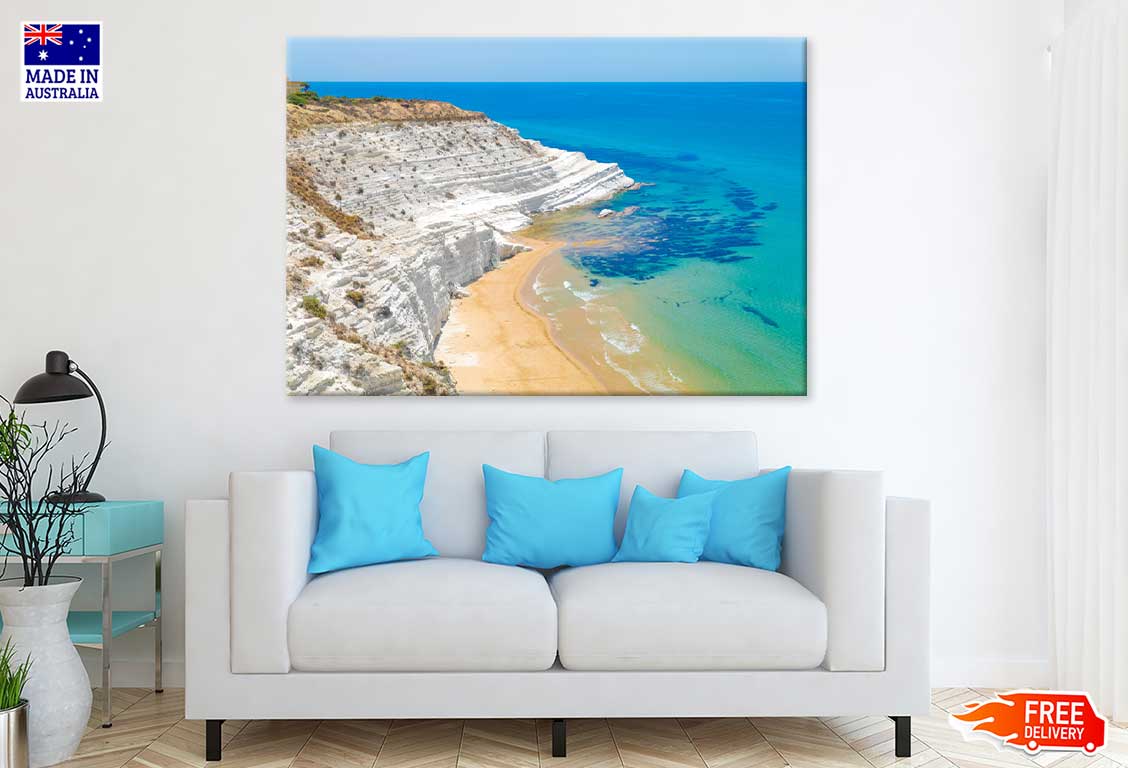 Rocky Coast Porto Empedocle View Photograph Print 100% Australian Made