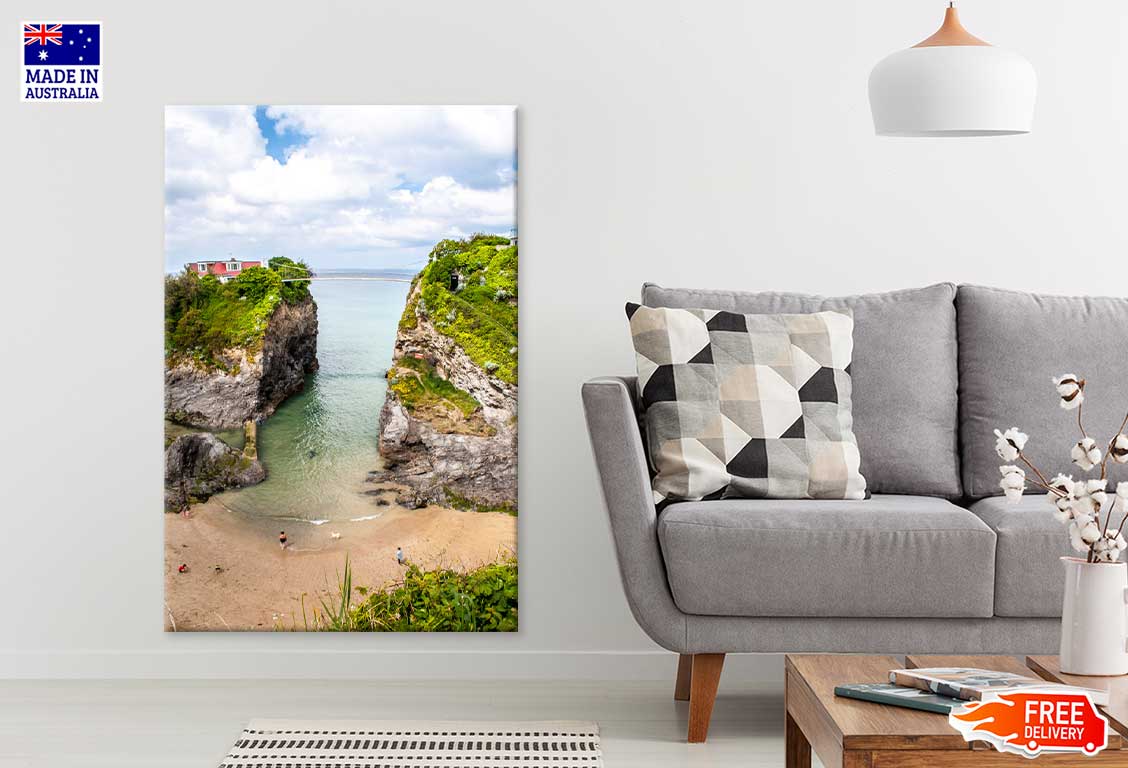 Towan Beach Scenery in Newquay Photograph Print 100% Australian Made