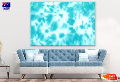 White & Blue Abstract Design Print 100% Australian Made