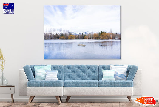 Snowy Mountains & Lake View Photograph Print 100% Australian Made