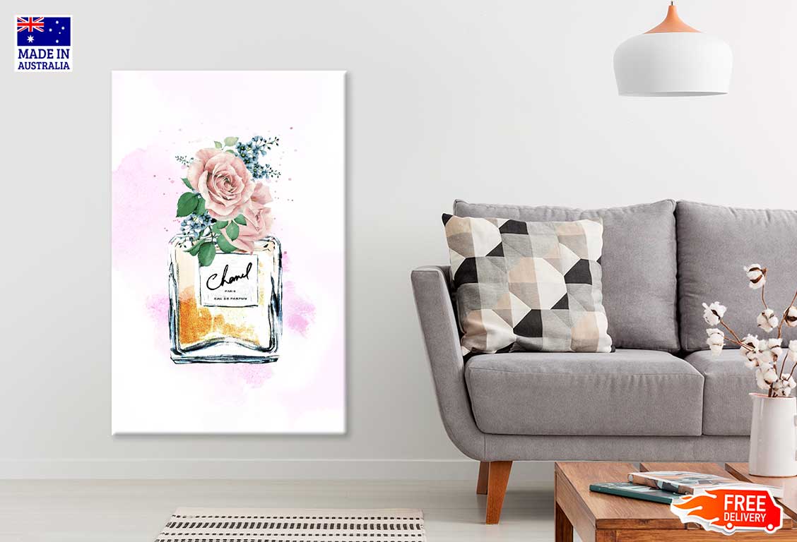 Perfume with Roses Watercolor Painting Print 100% Australian Made