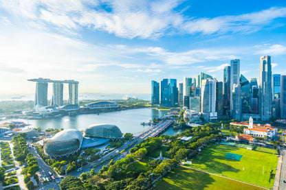 Cityscape Singapore City Skyline Photograph Print 100% Australian Made