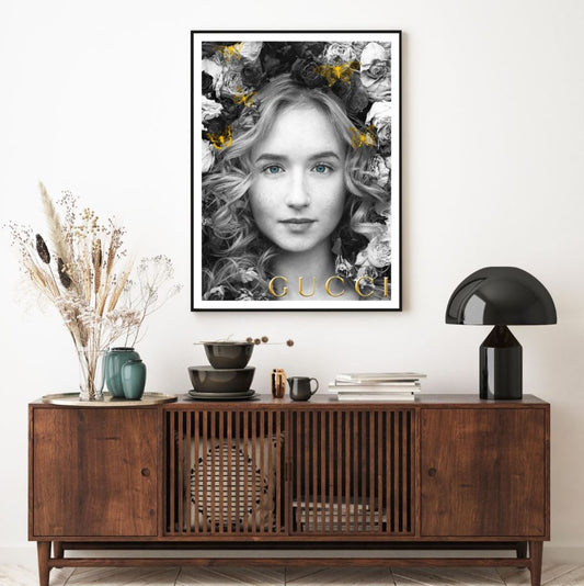 Woman Face Closeup Fashion Photograph Home Decor Premium Quality Poster Print Choose Your Sizes