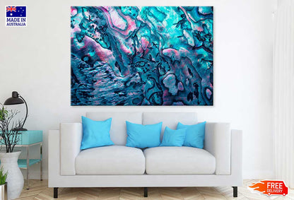 Pink & Blue Pattern Abstract Design Print 100% Australian Made
