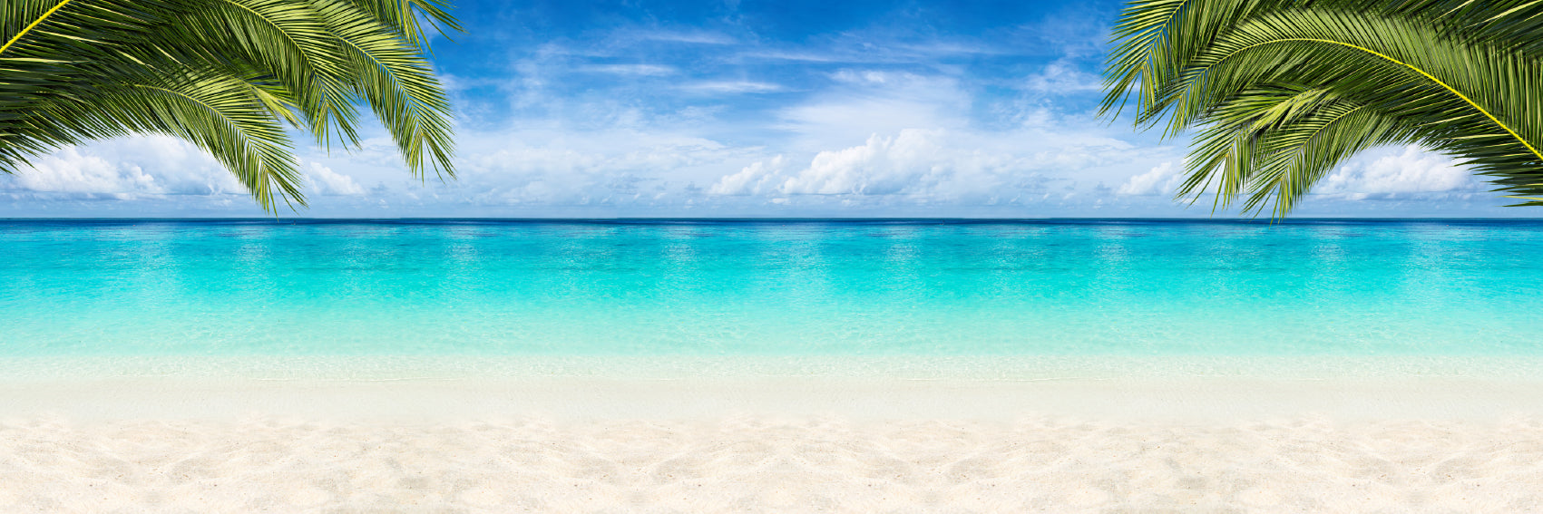 Panoramic Canvas Wide Paradise Beach View Photograph High Quality 100% Australian Made Wall Canvas Print Ready to Hang