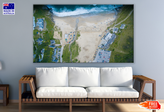City & Sea Aerial View Photograph Print 100% Australian Made