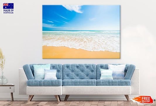 Sandy Beach Waves View Photograph Print 100% Australian Made