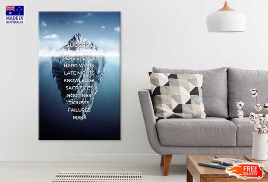 Life Motivation Quote on Glacier Iceberg Print 100% Australian Made