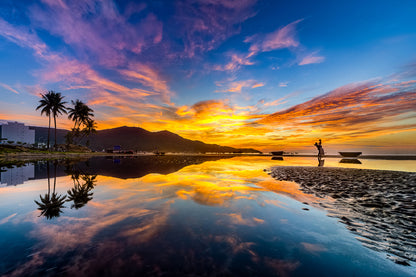 My Khe Beach & City Sunrise View Photograph Home Decor Premium Quality Poster Print Choose Your Sizes