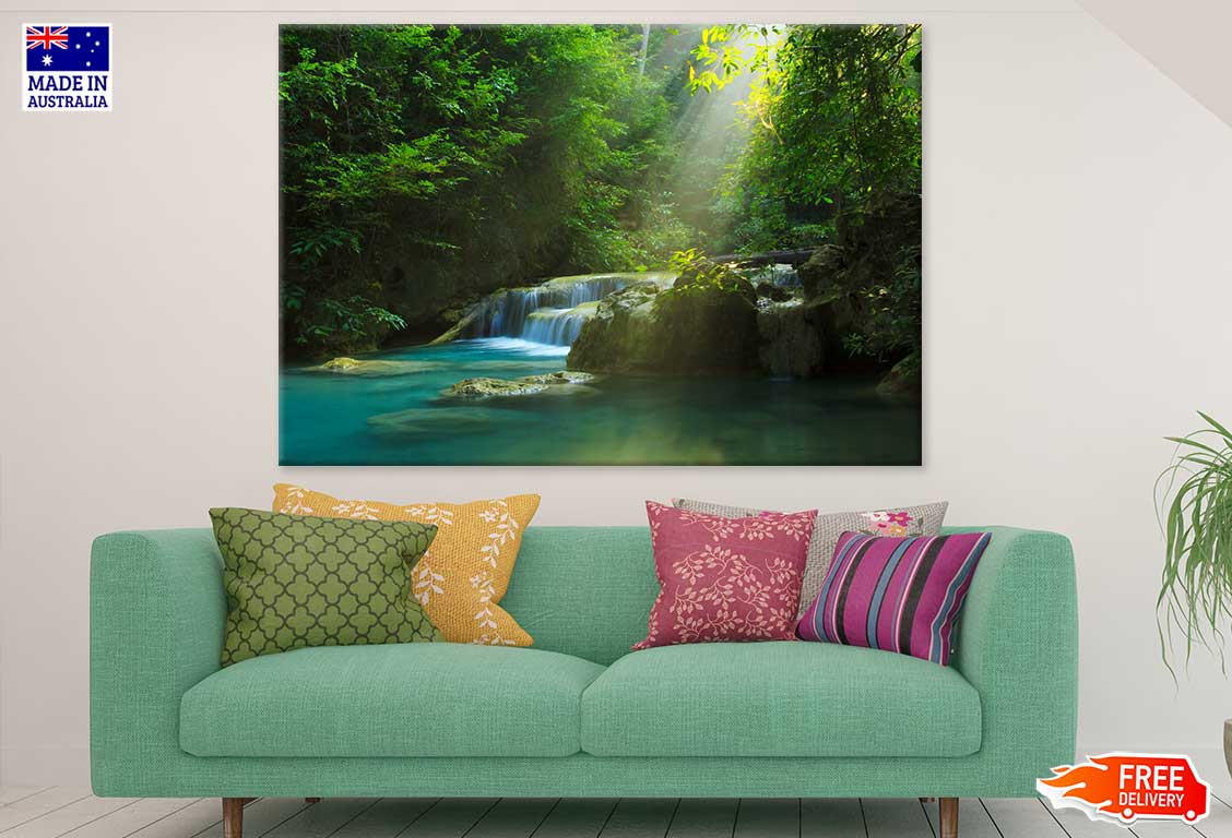 Erawan Waterfall View Photograph Print 100% Australian Made