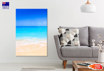 Sandy Beach with Turquoise Ocean View Print 100% Australian Made