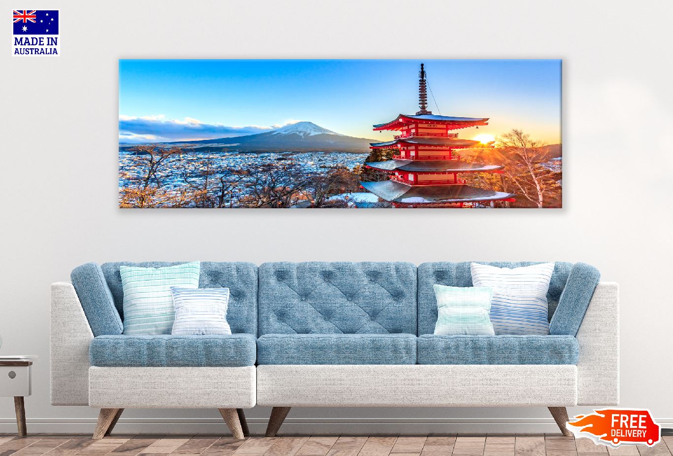 Panoramic Canvas Arakurayama Sengen View Photograph High Quality 100% Australian Made Wall Canvas Print Ready to Hang