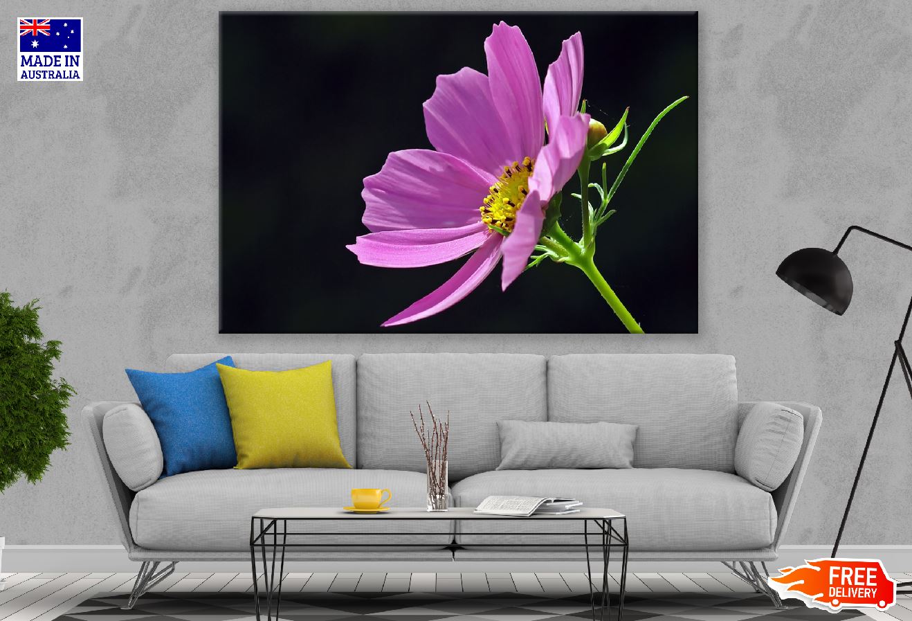 Pink Cosmos Flower Closeup Photograph Print 100% Australian Made