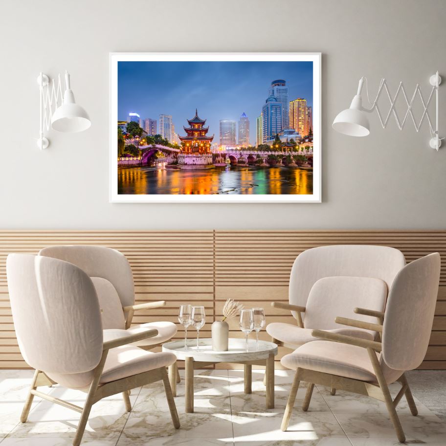 City Night Scenery Photograph Home Decor Premium Quality Poster Print Choose Your Sizes