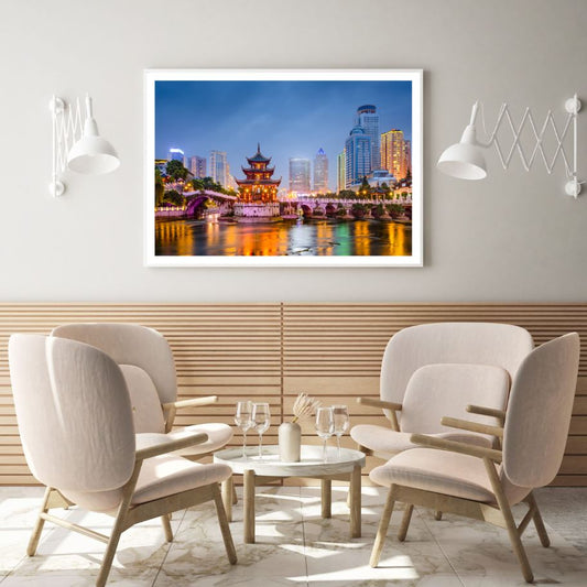 City Night Scenery Photograph Home Decor Premium Quality Poster Print Choose Your Sizes