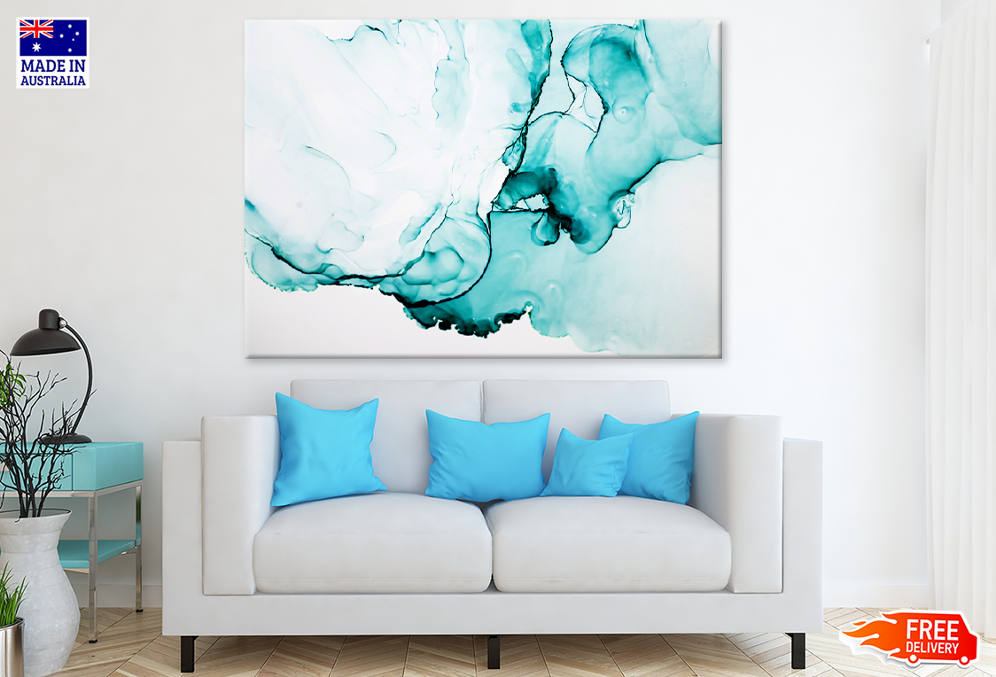 Blue & White Abstract Design Print 100% Australian Made