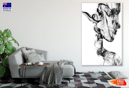 Woman Smoke Face B&W Abstract Design Print 100% Australian Made