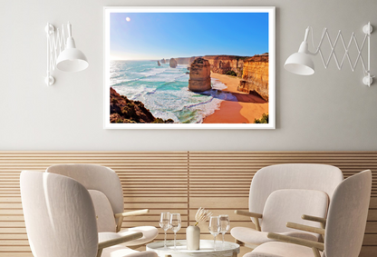 Rocks On Sea Sky View Photograph Home Decor Premium Quality Poster Print Choose Your Sizes