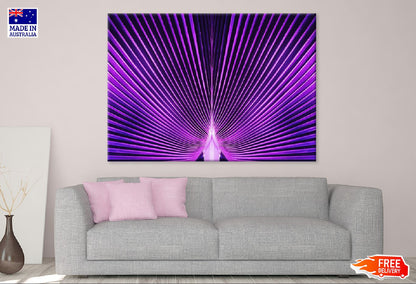 Purple Palm Leaf Abstarct Design Print 100% Australian Made