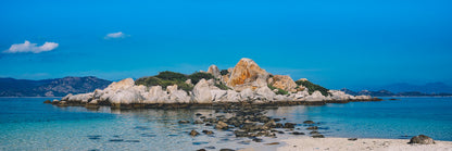 Panoramic Canvas Rocky Beach Island View Photograph High Quality 100% Australian Made Wall Canvas Print Ready to Hang