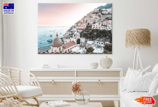 Positano, Amalfi Coast Beach View Photograph Print 100% Australian Made