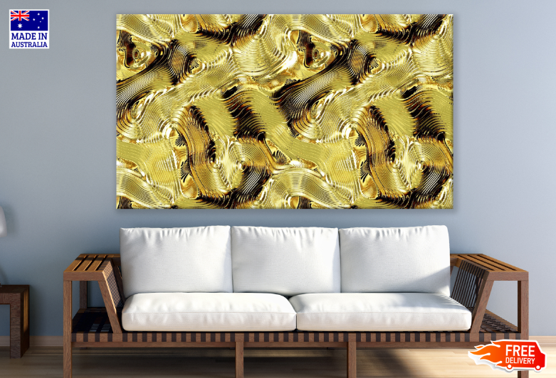 Yellow Abstract Design Print 100% Australian Made