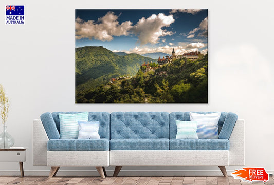 Village Hill Forest & Mountains View Photograph Print 100% Australian Made