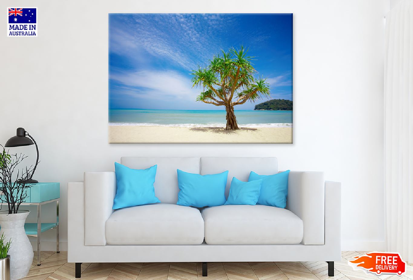 Mangrove Tree on Sandy Beach View Photograph Print 100% Australian Made