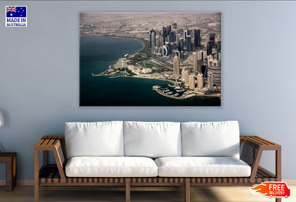 Dubai City Aerial View Photograph Print 100% Australian Made