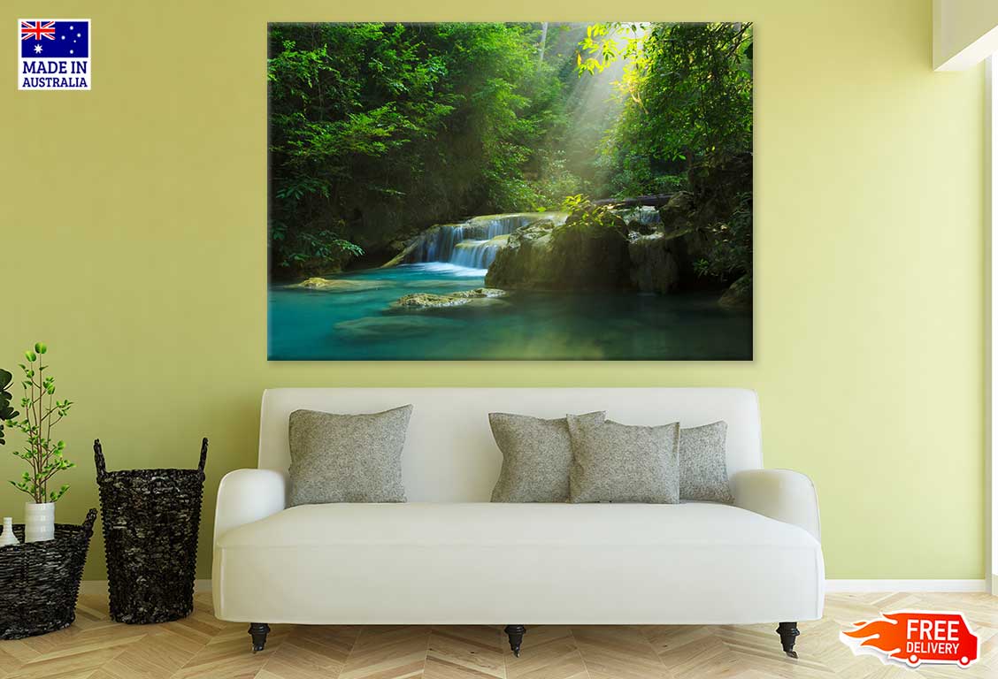Erawan Waterfall View Photograph Print 100% Australian Made