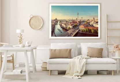 Aerial View Berlin Skyline Tower Photograph Home Decor Premium Quality Poster Print Choose Your Sizes