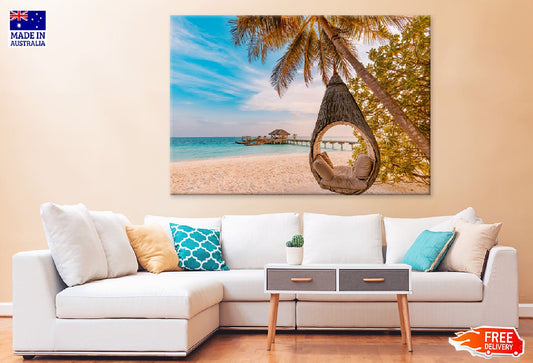 Beach Palm Swing Hammock View Photograph Print 100% Australian Made